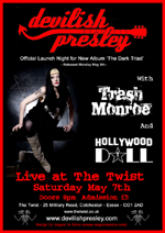 Angels in Exile Graphic Design - Poster - Devilish Presley - Live at The Twist, Colchester, Essex - 07.05.11