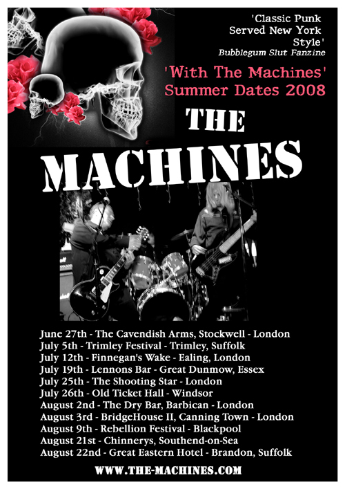 Angels in Exile Graphic Design - Poster - The Machines - Summer Dates Tour - 2008