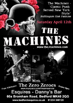 Angels in Exile Graphic Design - Poster - The Machines - Live at Esquires - Danny's Bar, Bedford - 12.04.08
