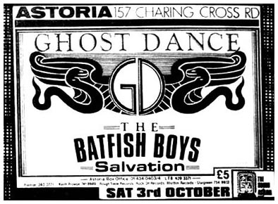 Ghost Dance - London - The Astoria - 03.10.87 - Advert