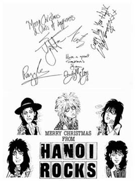 Hanoi Rocks - Official Fan Club - Xmas Card