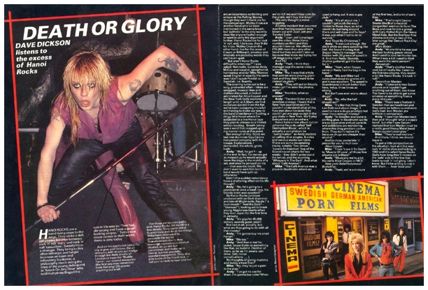 Hanoi Rocks - Kerrang! 29 - November 18th, 1982