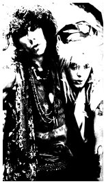 The Glimmer Twins: Stiv Bators and Mike Monroe.  Photograph by Jon Blackmore