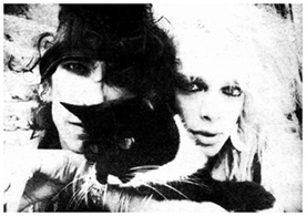 The Glimmer Twins: Stiv Bators and Mike Monroe.  Photograph by Jon Blackmore